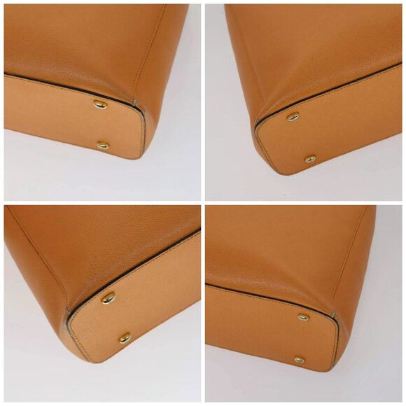 CELINE Tote Bag Leather Orange Auth - Picture 16 of 16